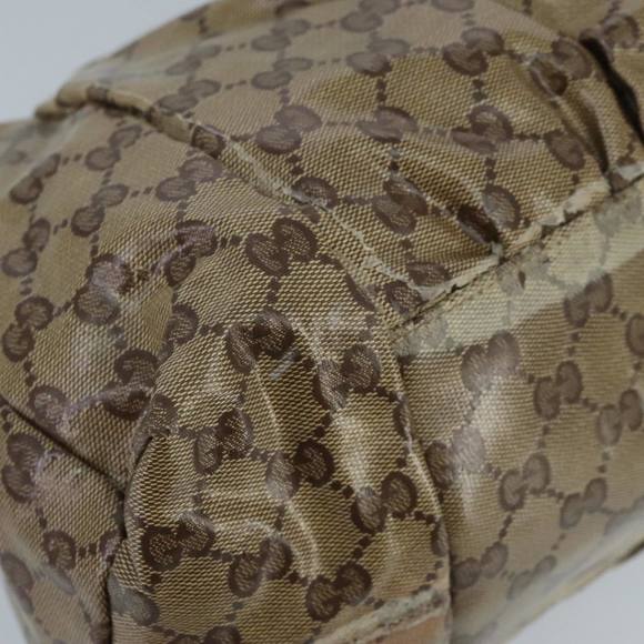 GUCCI GG Crystal Hand Bag Beige Gold 197020 Auth hk1740 - Picture 15 of 16